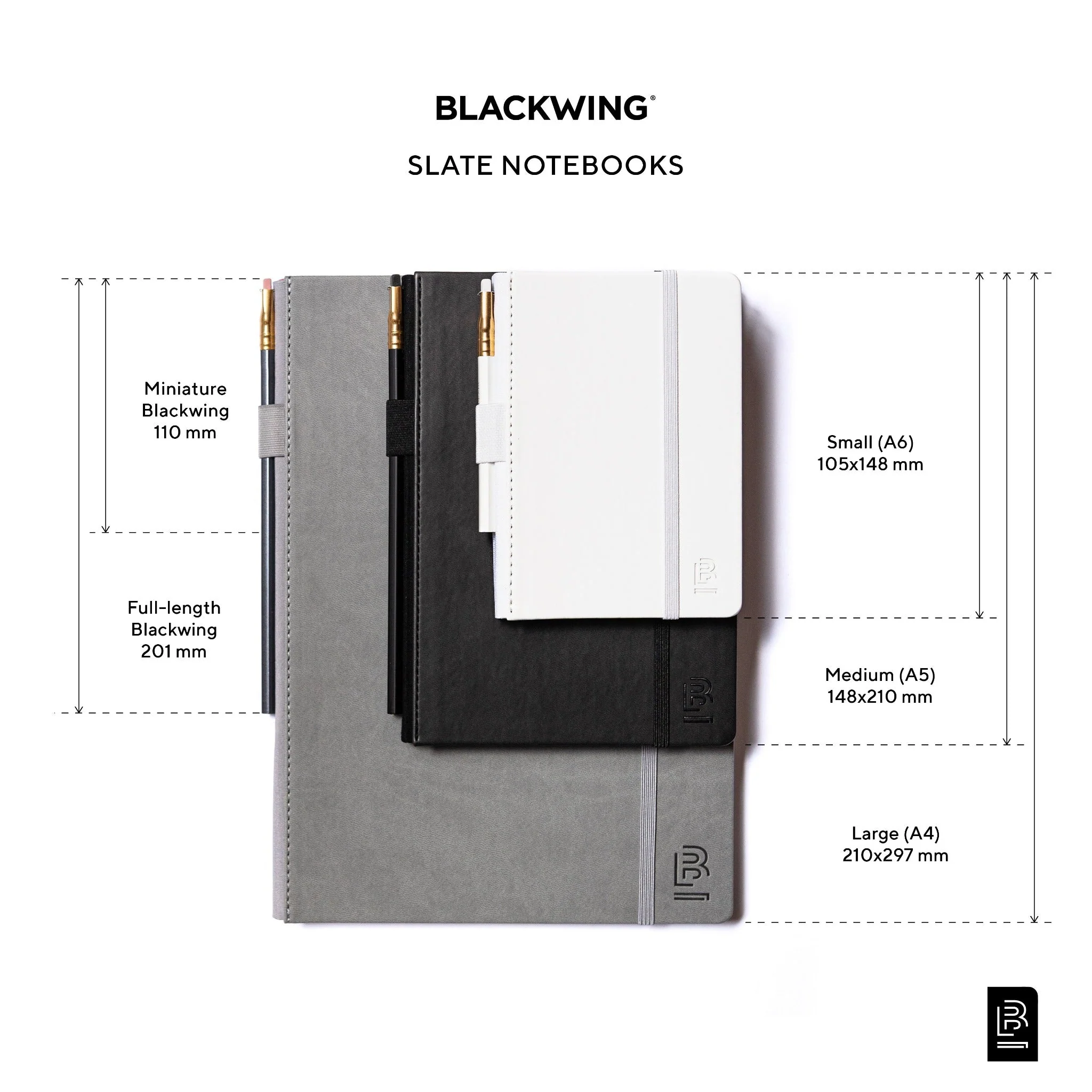 Blackwing Slate A4 Notebook + Pencil - Black - Image 3