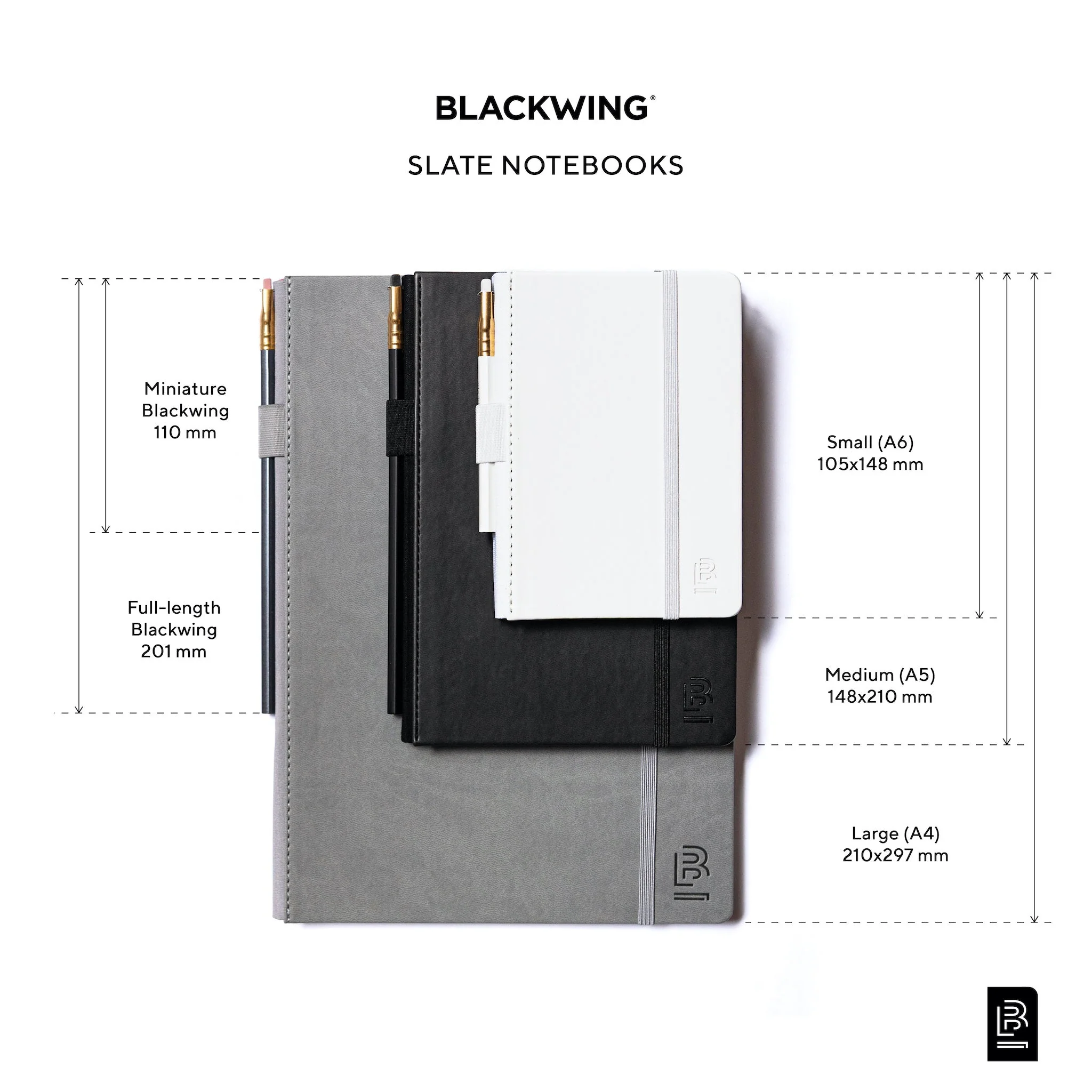 Blackwing Slate A5 Notebook + Pencil - Grey - Image 3