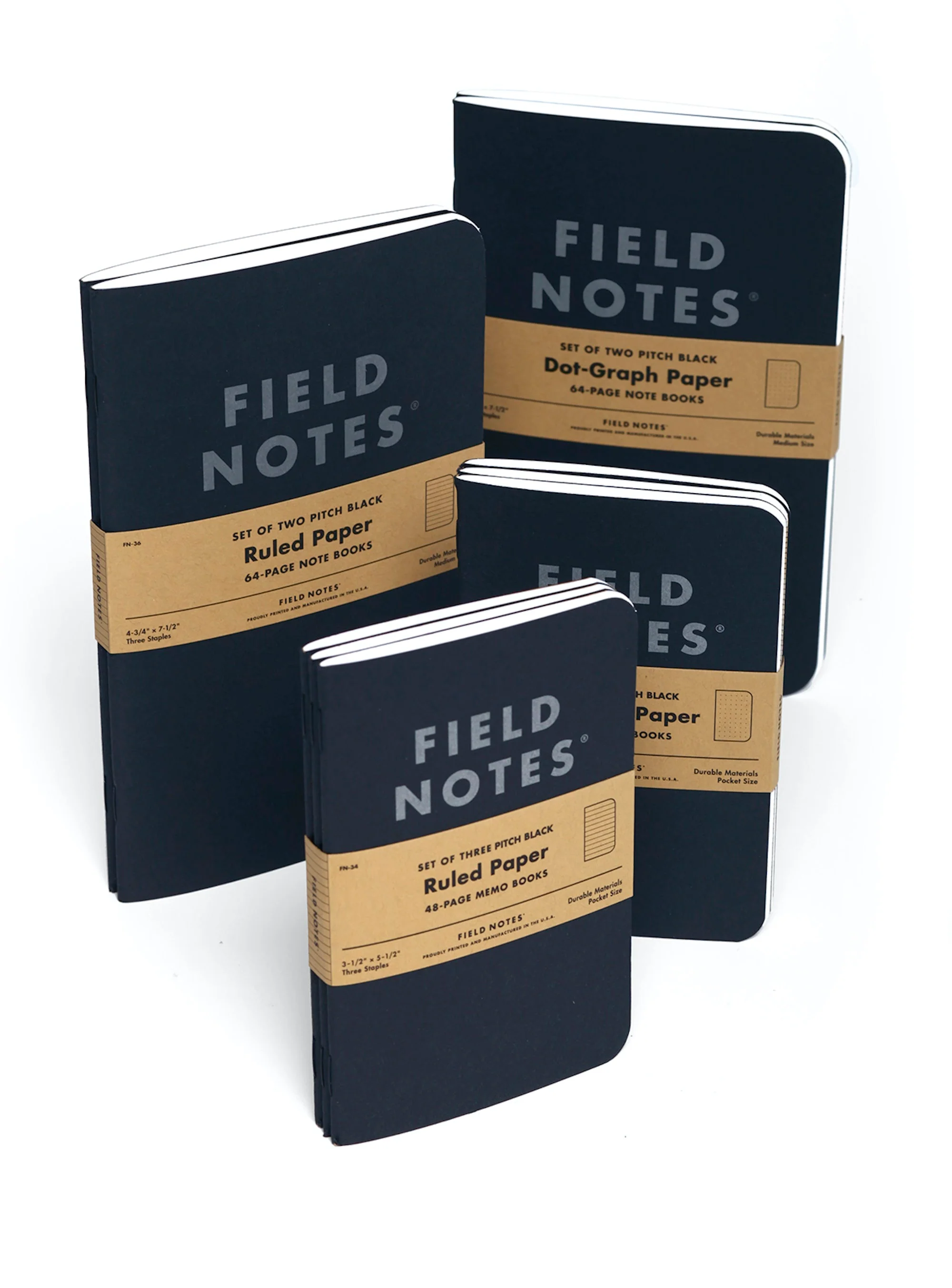 Field Notes 'Pitch Black' Memo Book A6 [3 Pack] - Image 5
