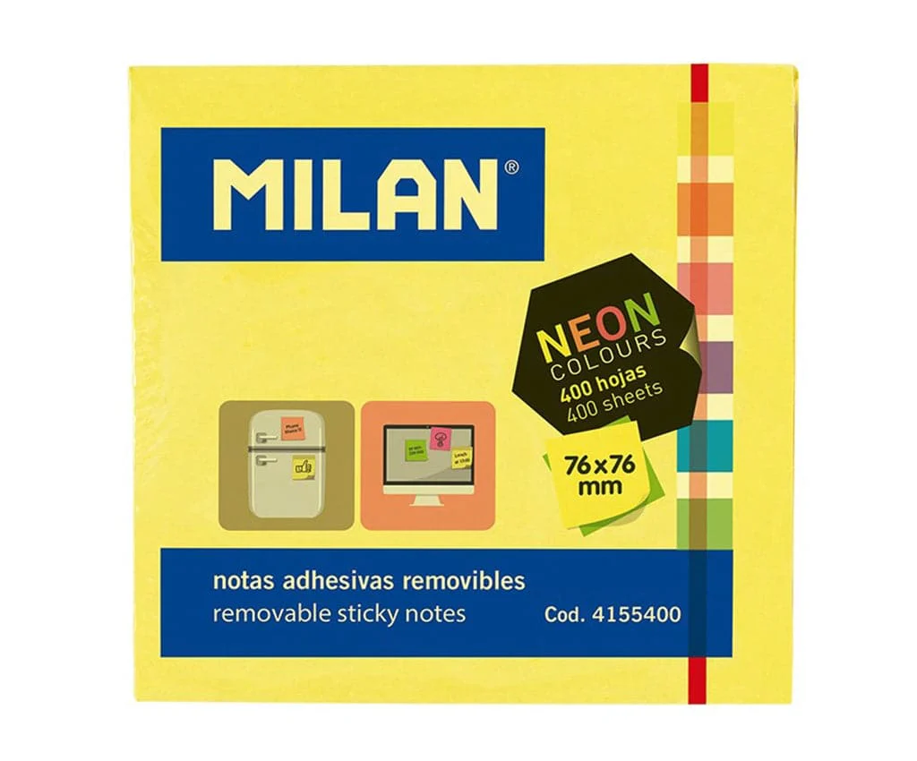 Milan Sticky Notes Pad 400 Series [Neon] - Image 3