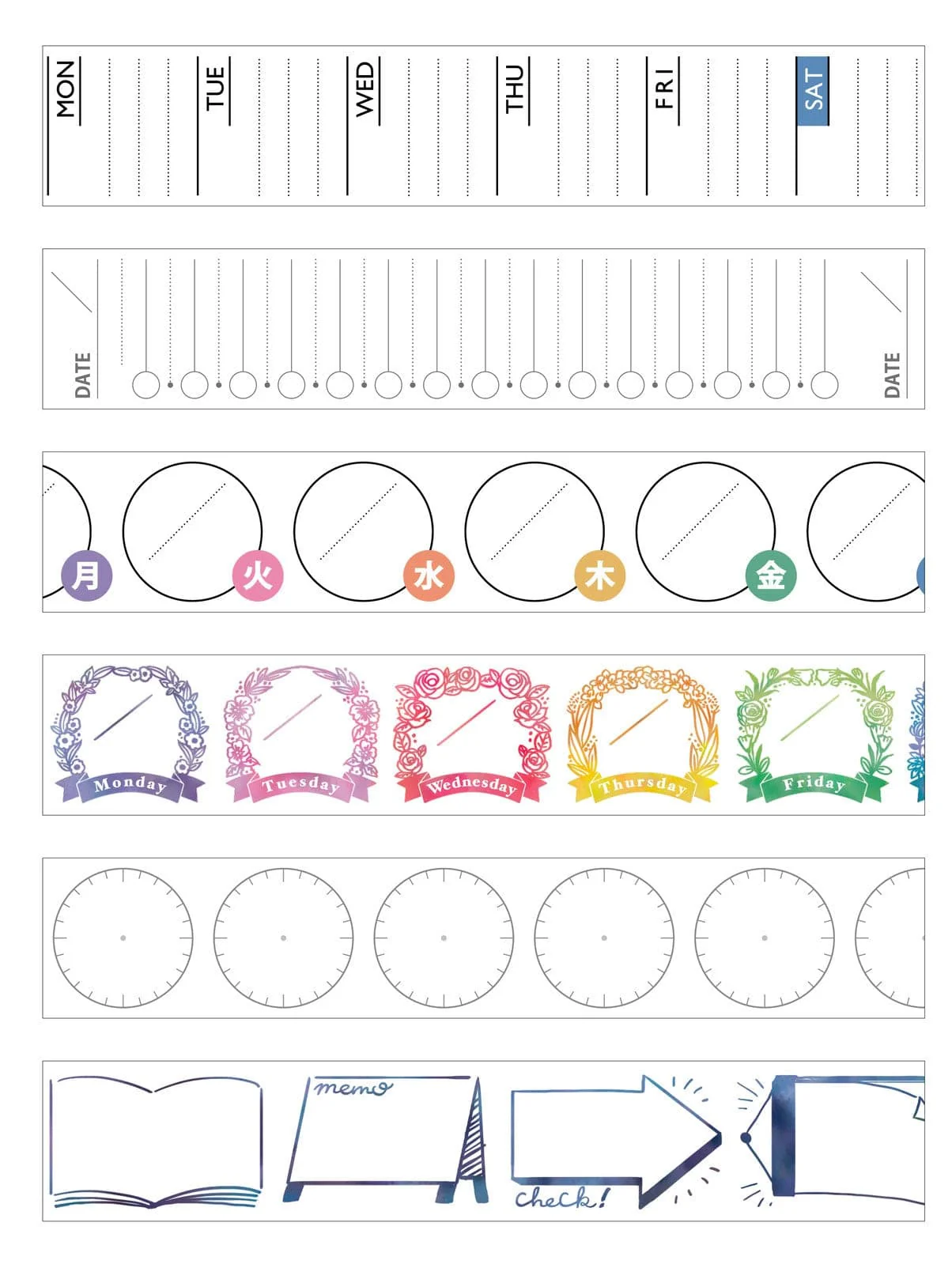 Planner Masking Tape - Clock - Image 5