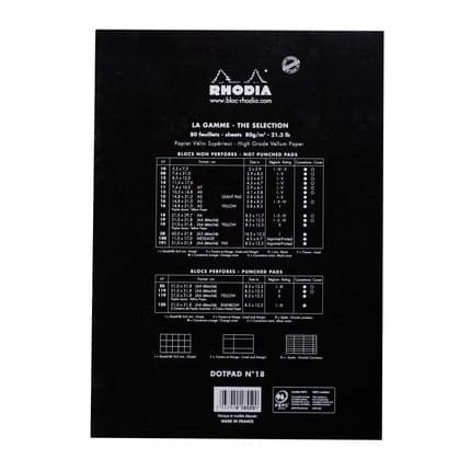 Rhodia No. 18 Head Stapled Dot-Pad (A4, Dot Grid) - Image 4