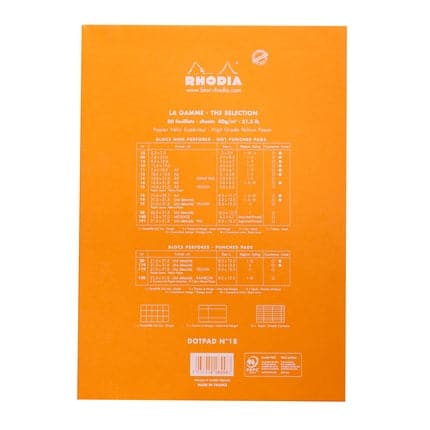 Rhodia No. 18 Head Stapled Dot-Pad (A4, Dot Grid) - Image 6