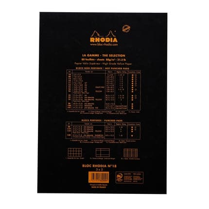 Rhodia No. 18 Head Stapled Pad (A4, Grid) - Image 3