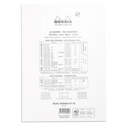 Rhodia No. 18 Head Stapled Pad (A4, Grid) - Image 9