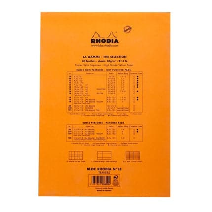 Rhodia No. 18 Head Stapled Pad (A4, Lined) - Image 6