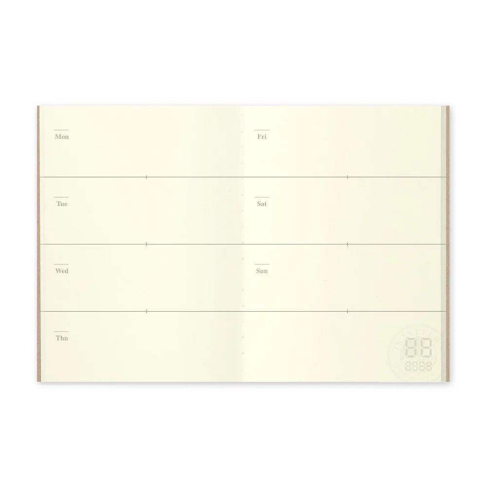 TRAVELER'S Company Passport Notebook Refill 007 [Weekly Free Diary] - Image 3